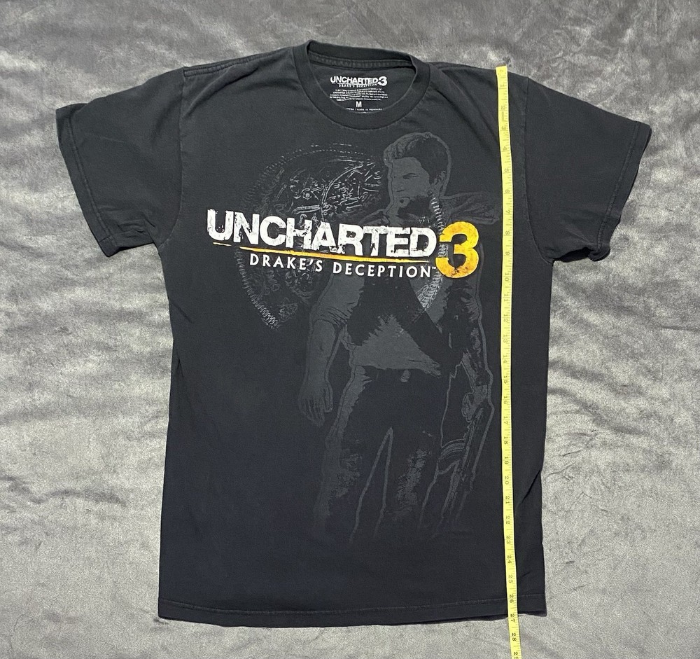 Uncharted 3 Drake's Deception Playstation Promo Shirt SIZE MEDIUM