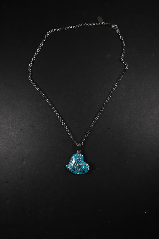 Vivienne Westwood Blue Heart Necklace