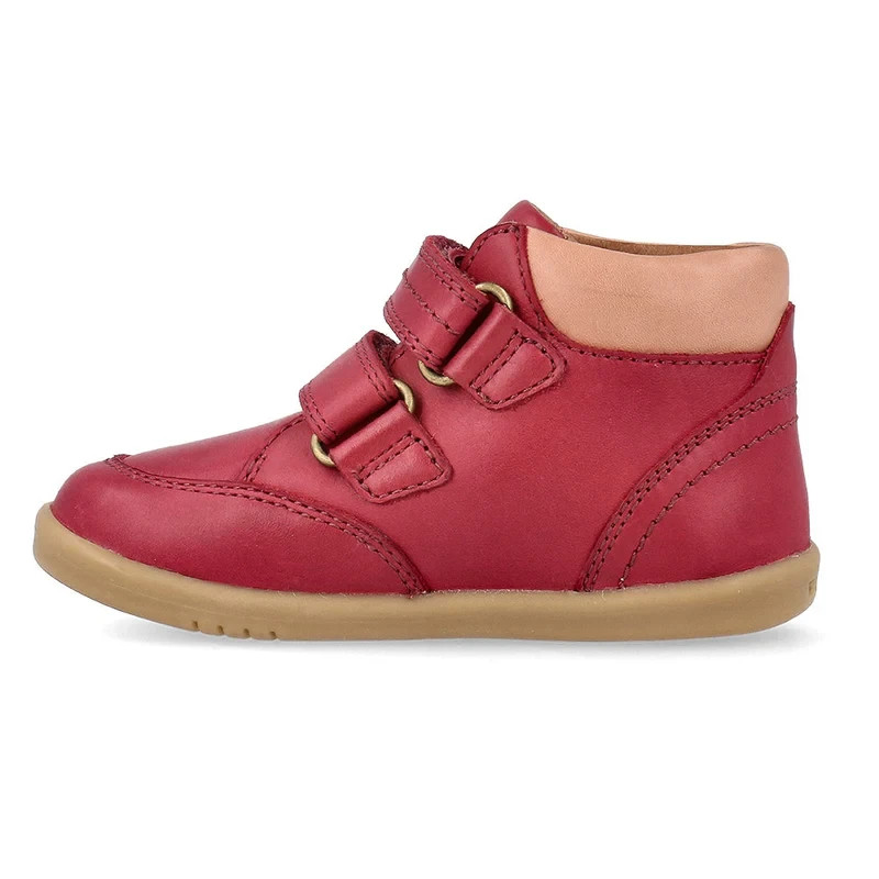 BOBUX I Walk Timber Cranberry Girl's Leather Ankle Boots with flexible soles