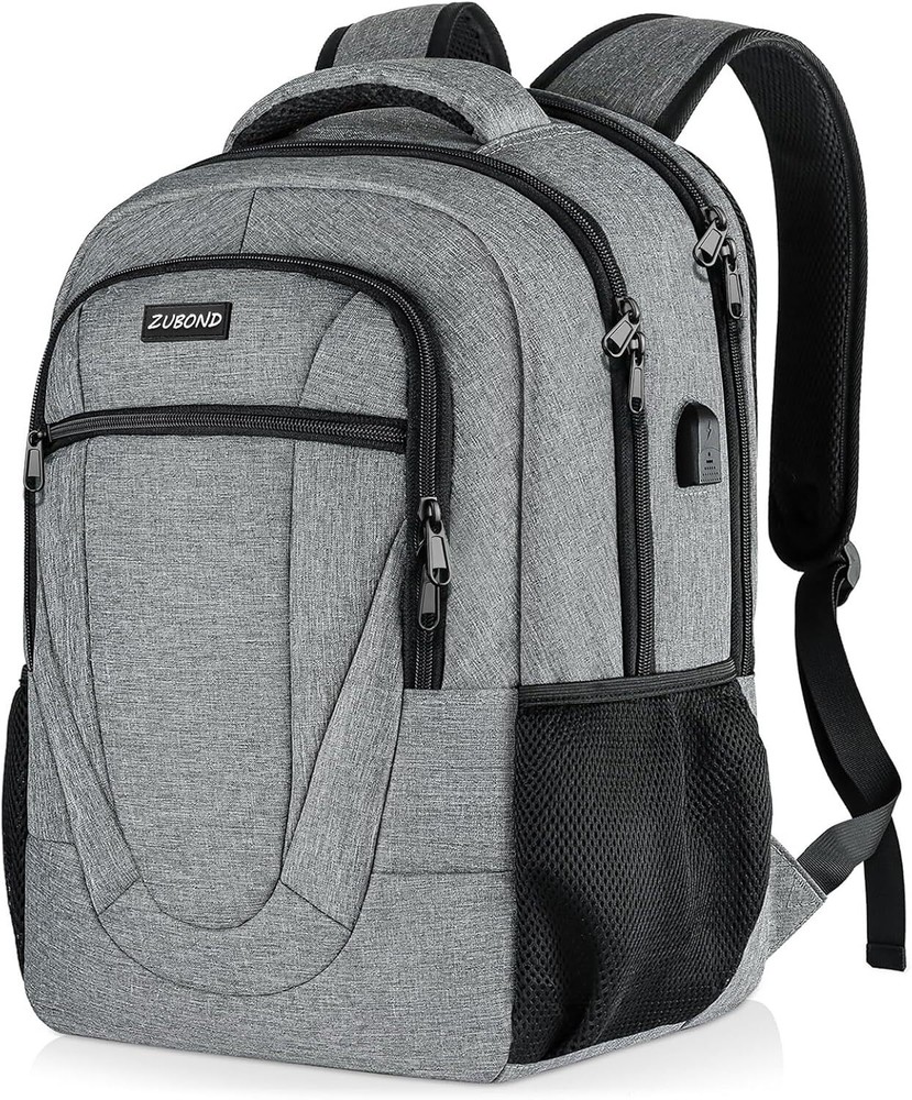 Grey 15.6 Inch School Backpack for Teen Boys and Girls