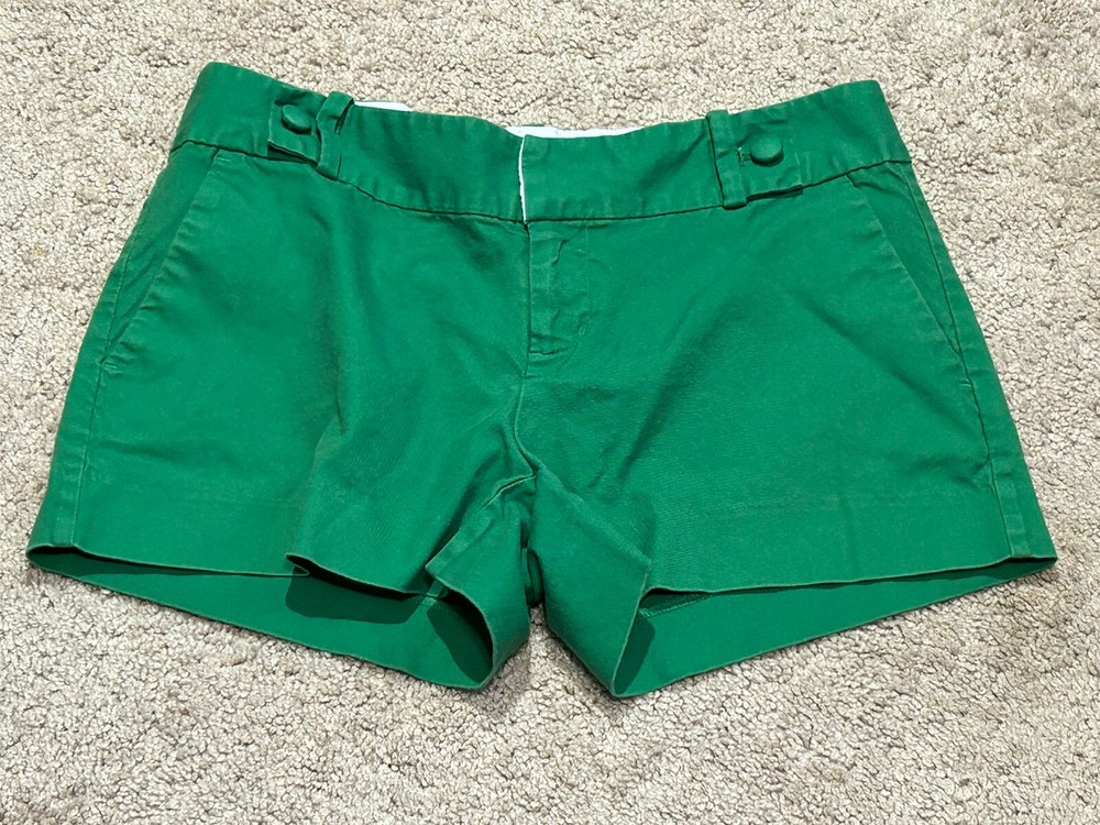 Banana Republic Womens Shorts Size 4 Green Ryan Fit Pockets Buttons Classic