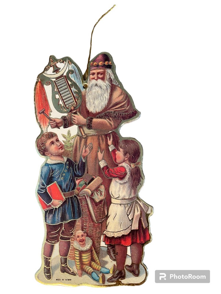 Vtg Seasonal Specialties Father Santa Die Cut Ornamet 1991 Old World 6”-image