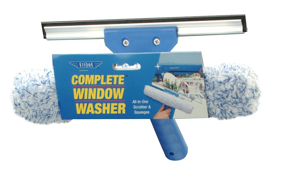 10-inch Window Cleaner Squeegee and Washer 2-in-1 Combo Tool