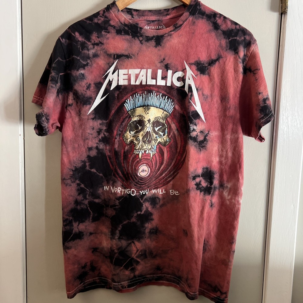 Metallica In Vertigo You Will Be Graphic T-shirt Men Small Red Tie Dye Music