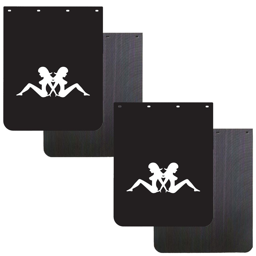 24x30 Heavy Duty Black Semi Truck Mud Flaps 4PCS for Trailers