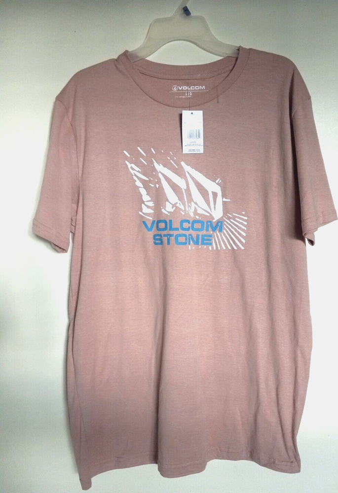 VOLCOM Stone Tee Mauve Short Sleeve Crewneck T-Shirt mens L NEW