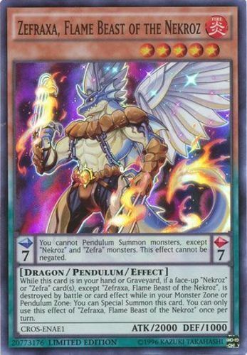Zefraxa, Flame Beast of the Nekroz - CROS-ENAE1 - Super Rare - Limited Edition x