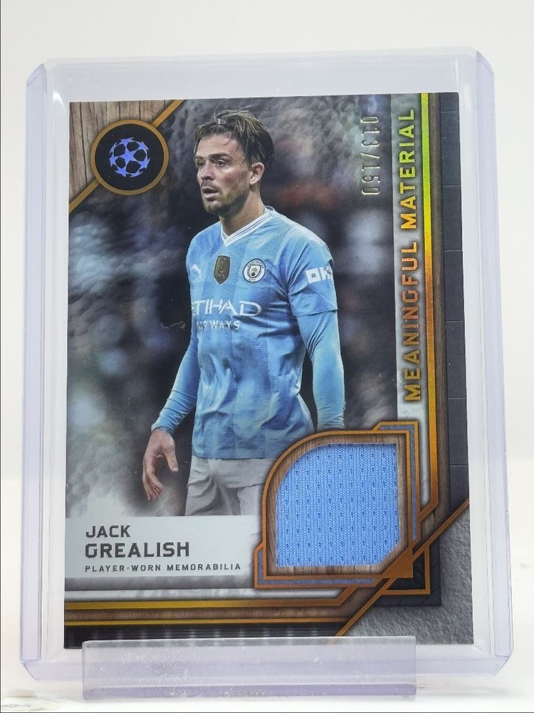 JACK GREALISH 2023 TOPPS MUSEUM UEFA CITRINE MEANINGFUL PATCH /150 Q0902