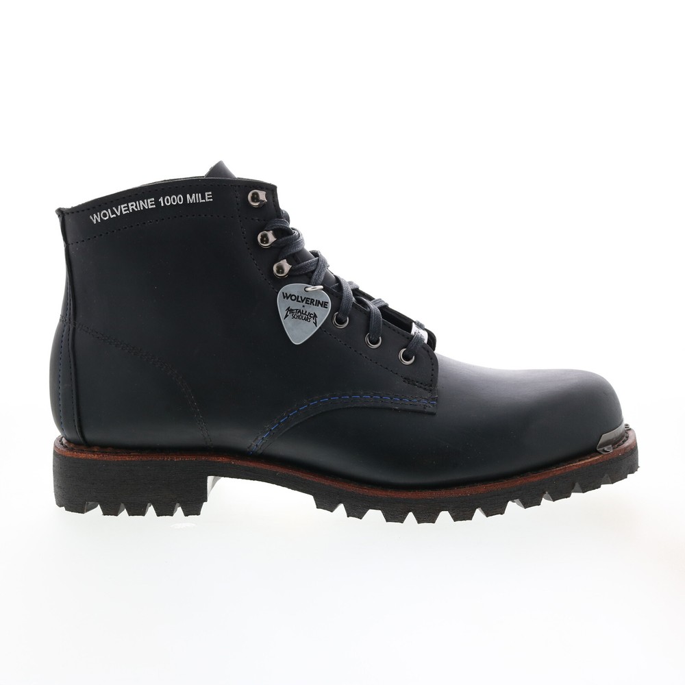 Wolverine 1000 Mile Metallica Scholars Mens Black Casual Dress Boots 11