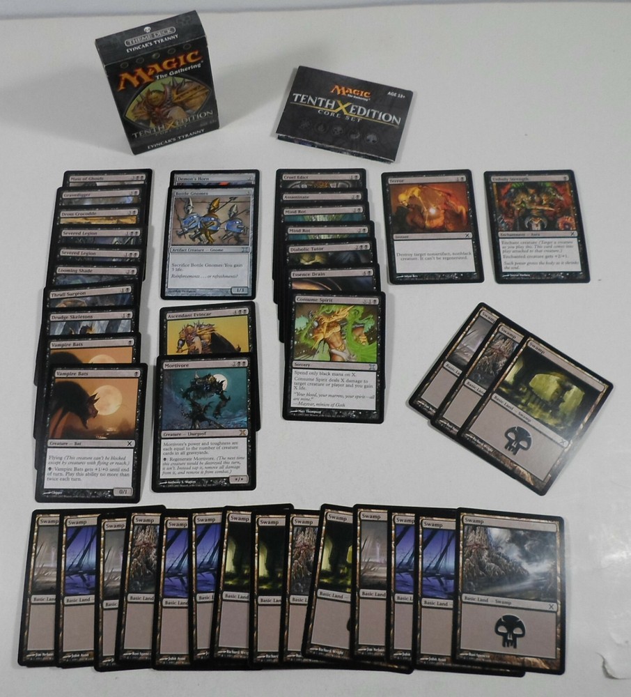 MTG 2007 TENTH X EDITION EVINCAR'S TYRANNY DECK 100% COMPLETE SET 40 CARDS BOXED