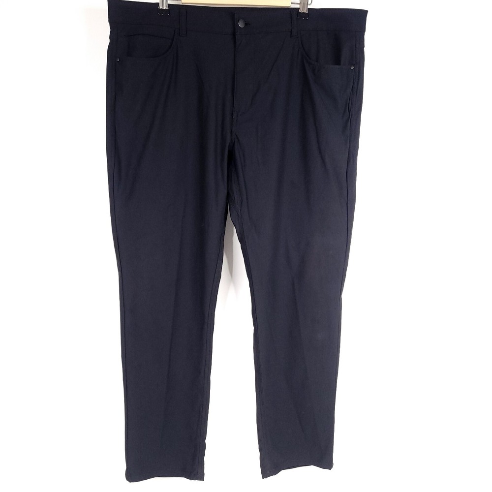 Members Mark Men’s 40X32 Black Stretch Straight Leg Comfort Pants Benton-image