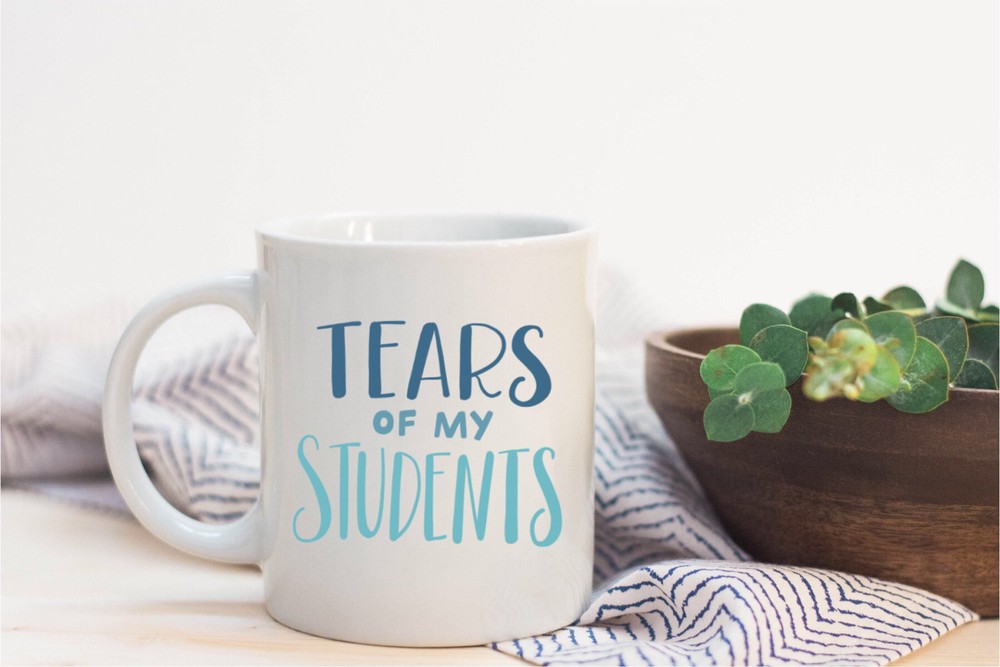 Tears Of My Students Funny Teacher Quoted Ceramic Plastic Travel Coffee Mug