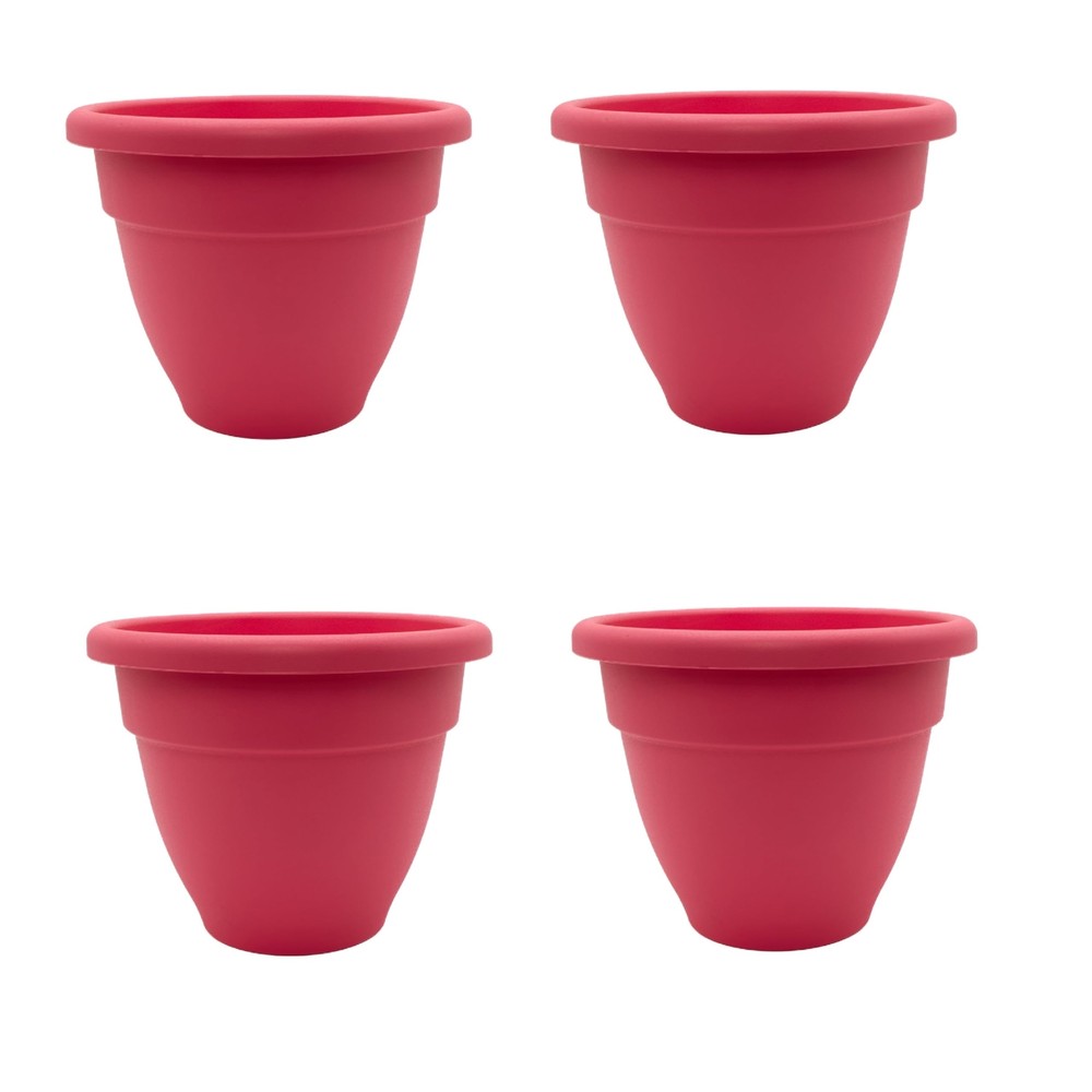 6 Inch Caribbean Planter - Lightweight Indoor Outdoor Plastic Plant Pot for H...