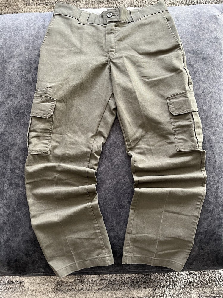 Dickies Mens Flex Cargo Pants Green 32x30 Comfort Work Pants