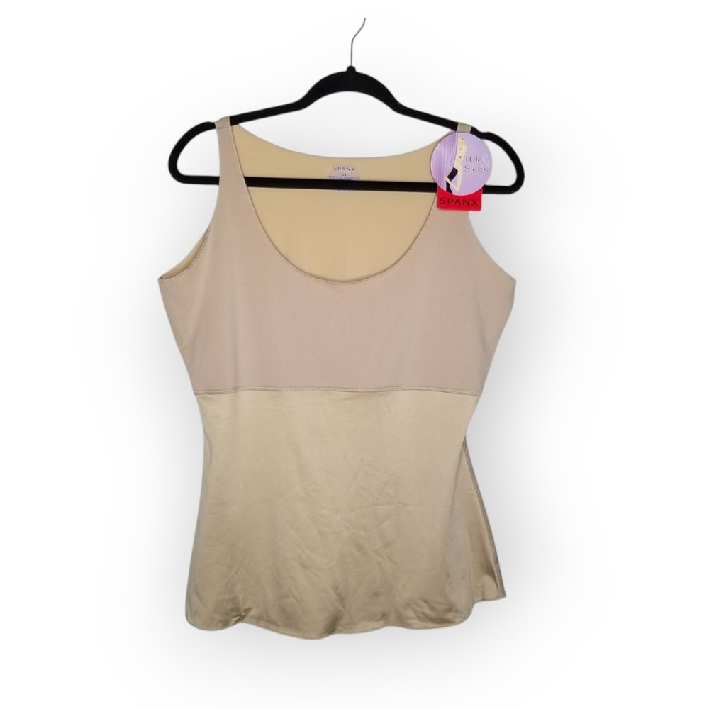 NEW Spanx Hide & Sleek beige nude cami tank top shapewear women's 2X
