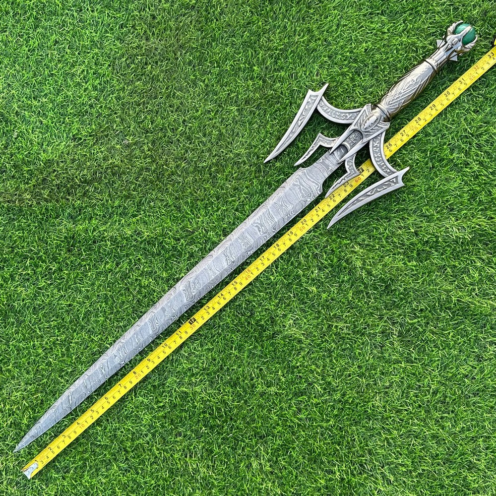 Handcrafted Authentic Damascus Steel Fancy Sword - Sharp Durable Collectible 23
