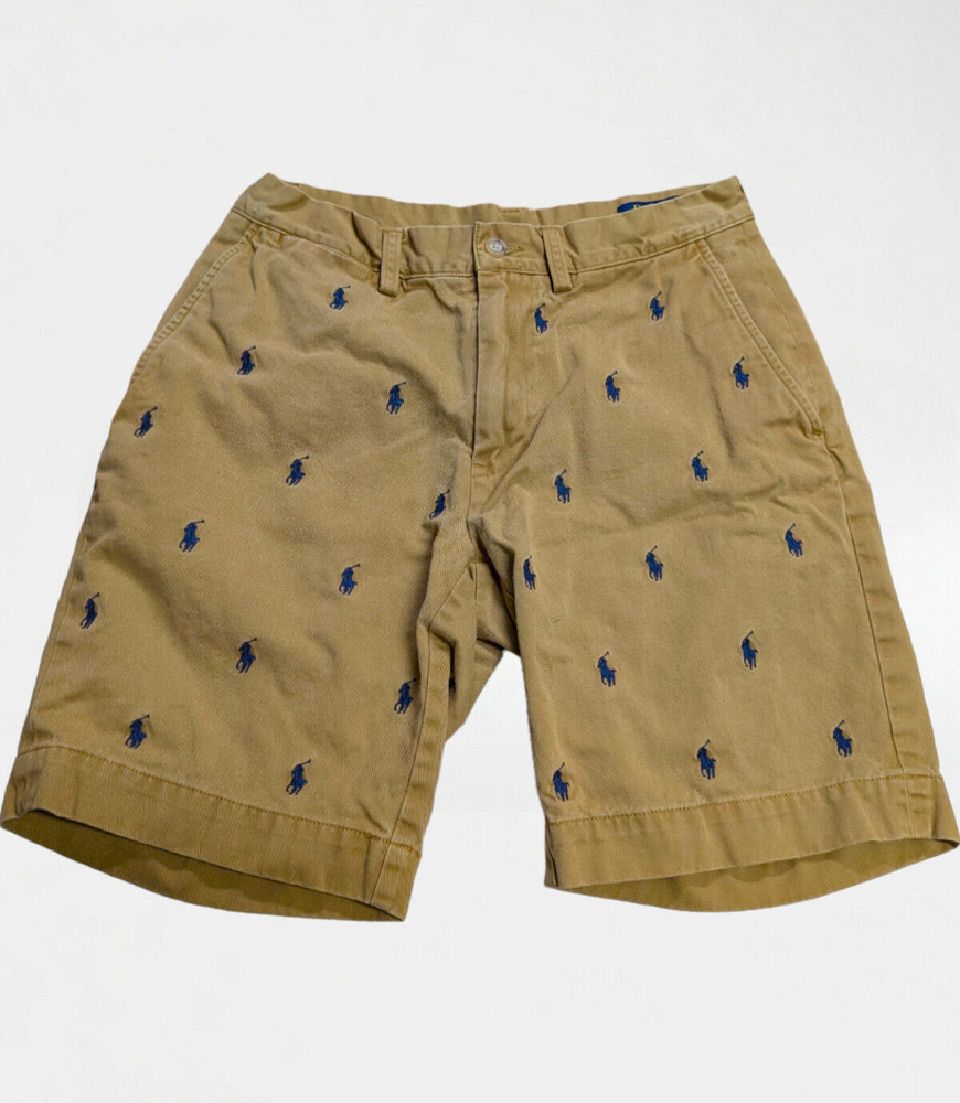 Polo Ralph Lauren Shorts Mens 29 Multi Pony Golf Prospect & Tyler Beige AOP