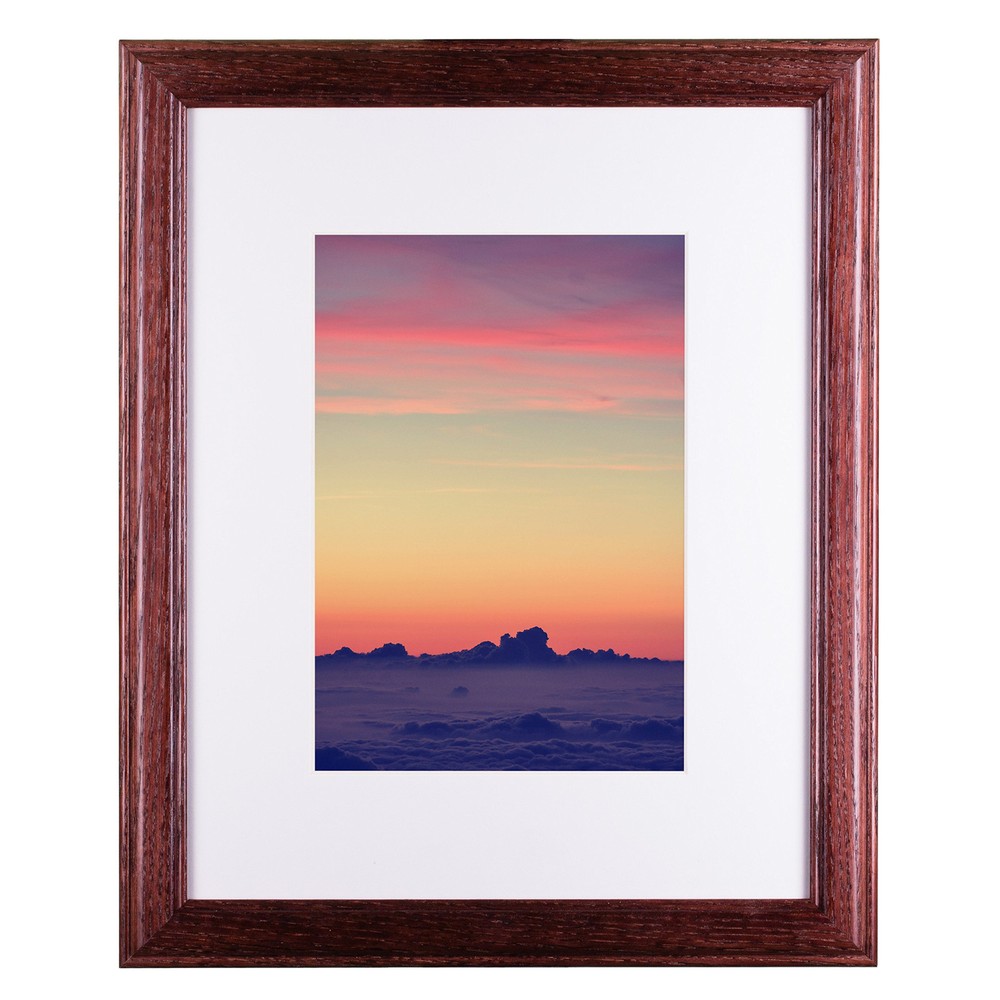 Wiltshire 236 Red Hardwood Picture Frame with White Single Mat Display