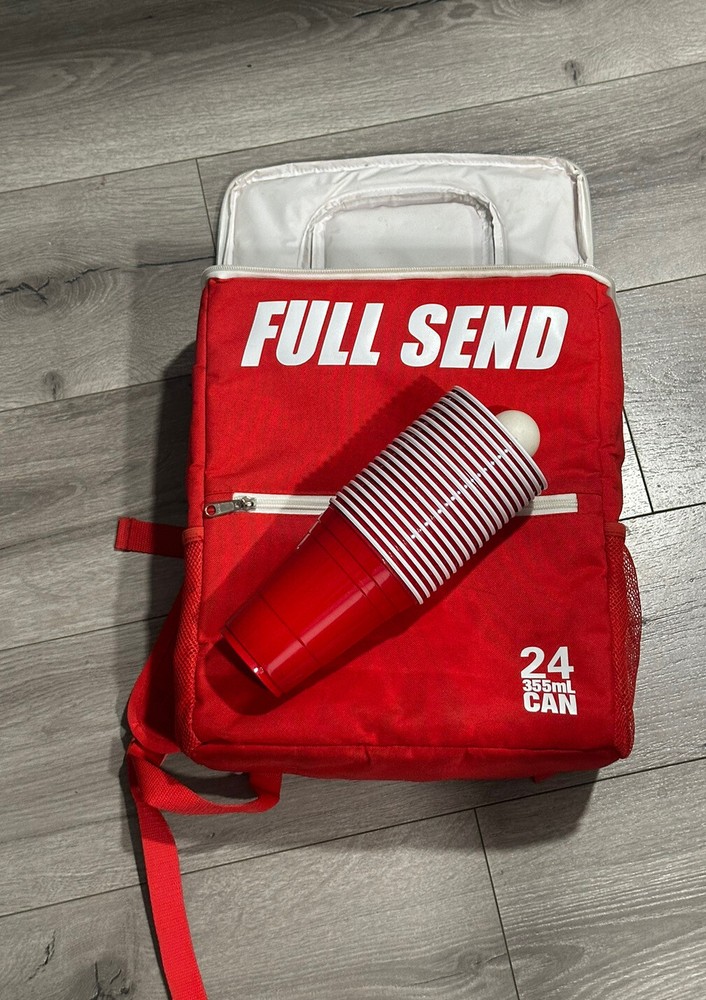 Full Send Red Cooler Backpack July 2021 Drop Like New Condition  -image
