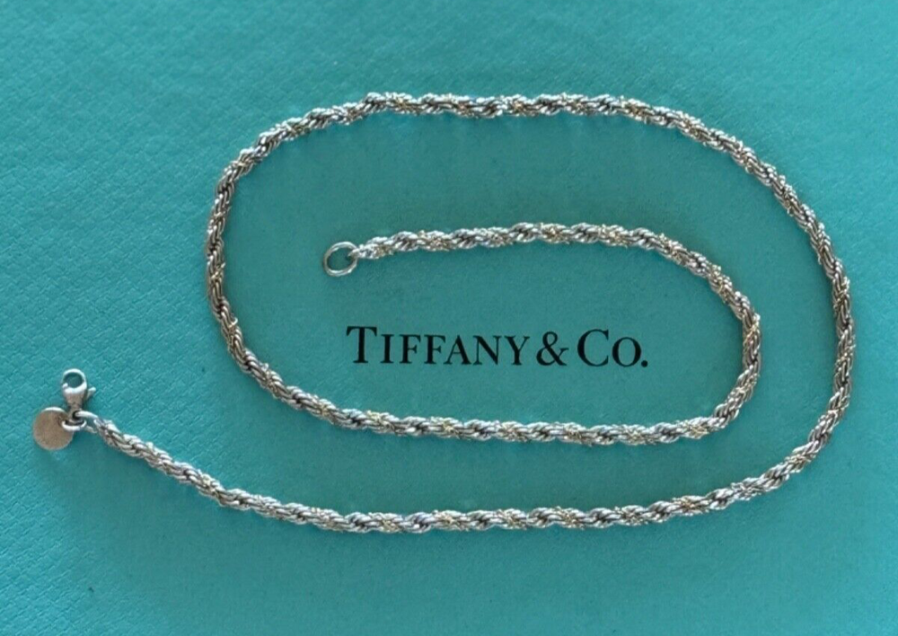 Tiffany & Co. Rope  Necklace in Sterling Silver 925 & 18k Gold 18