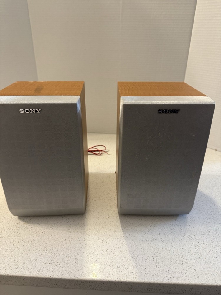 Genuine Sony SS-CEP303 Wood Bookshelf Speakers Pair Tested Working