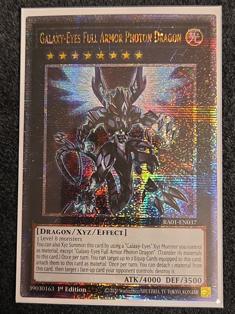 Yugioh Galaxy-Eyes Full Armor Photon Dragon RA01 Quarter Century 1st Edition NM