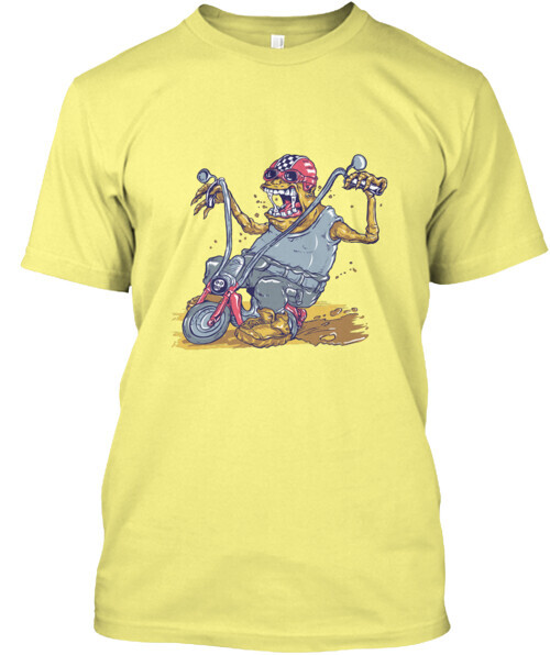 Monster On Bike T-Shirt Made in the USA Size S to 5XL