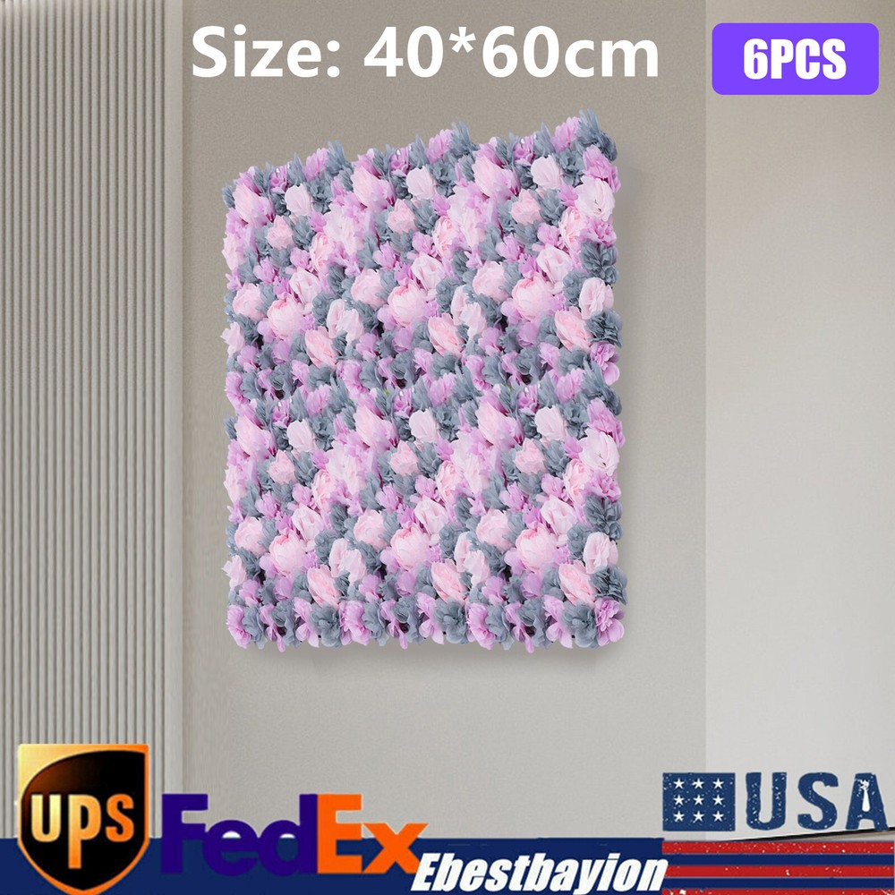 Artificial Wall Flower Backdrop 3D Silk Rose Wall Wedding Party Background Decor