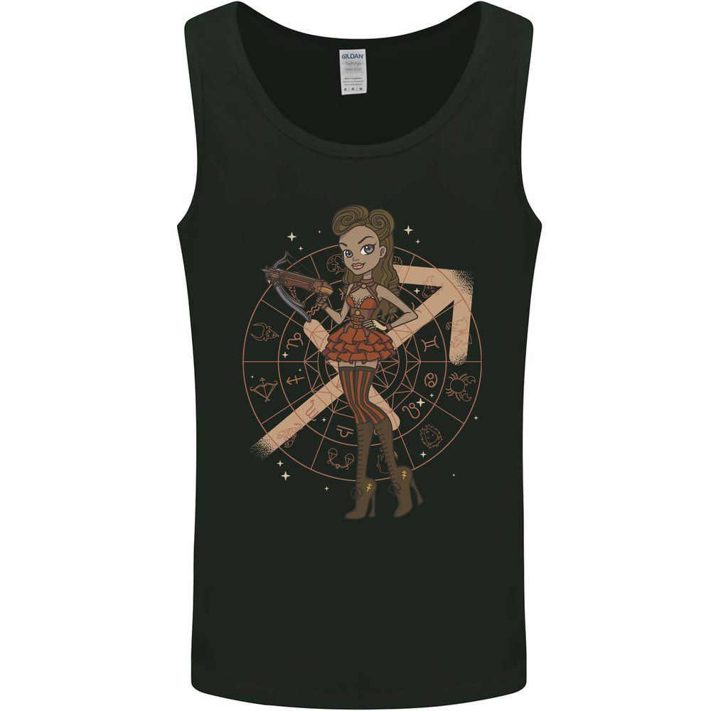 Sagittarius Steampunk Woman Zodiac Mens Vest Tank Top