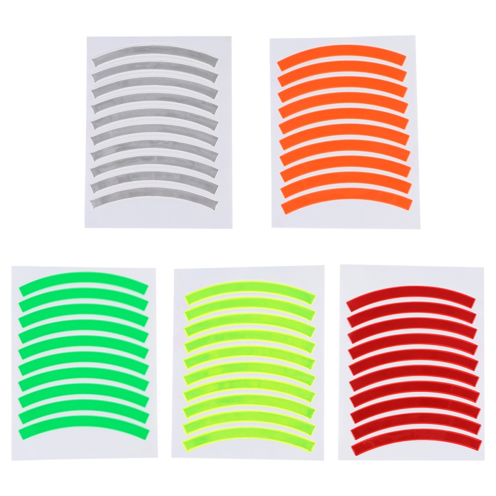 5Pcs High-Visibility Reflective Bike Safety Warning Strips