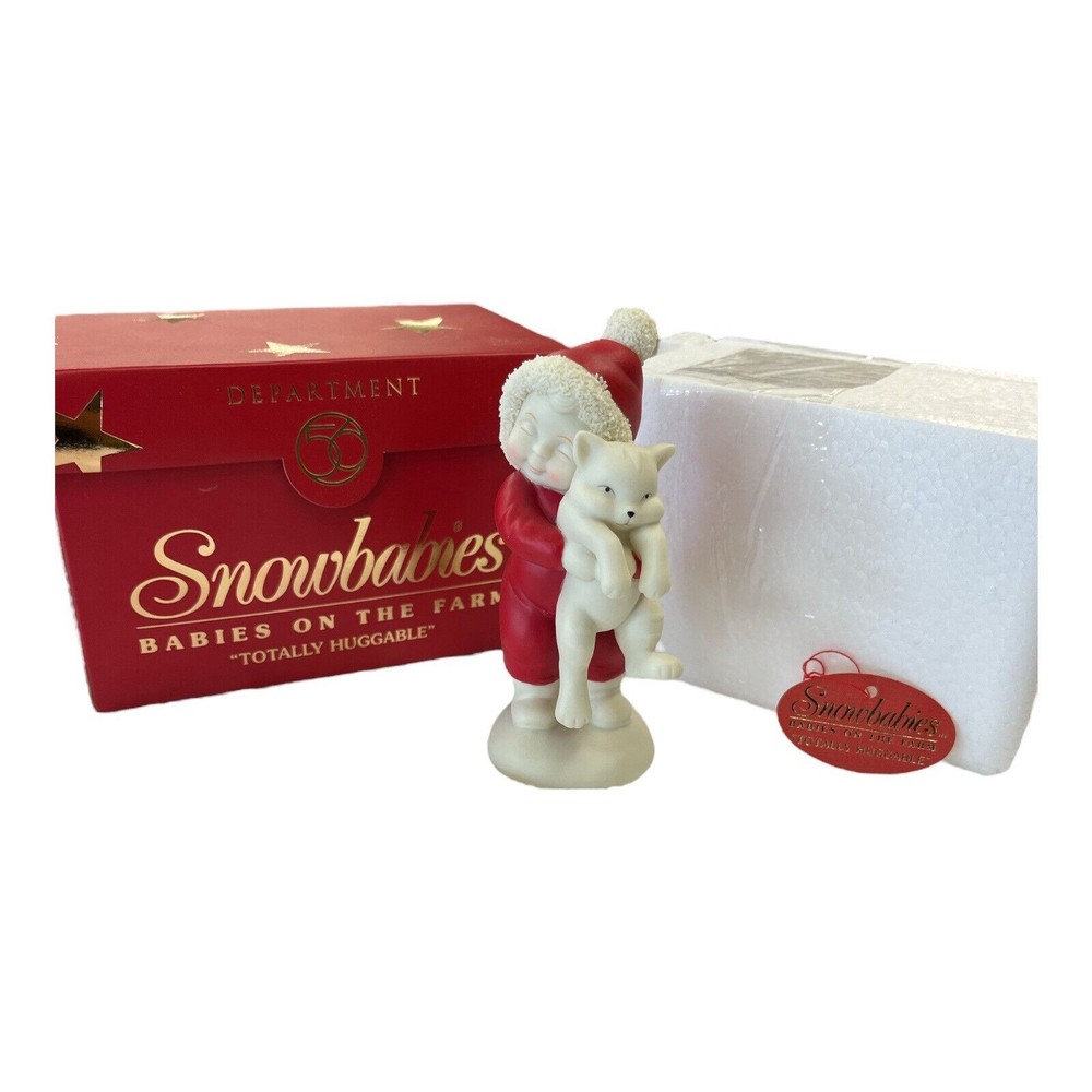 2002 Department 56 Snowbabies Babies On The Farm Huggable Collectible Figurine