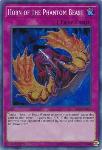 Horn of the Phantom Beast - DASA-EN060 - Super Rare - 1st Edition x3 - Near Mint