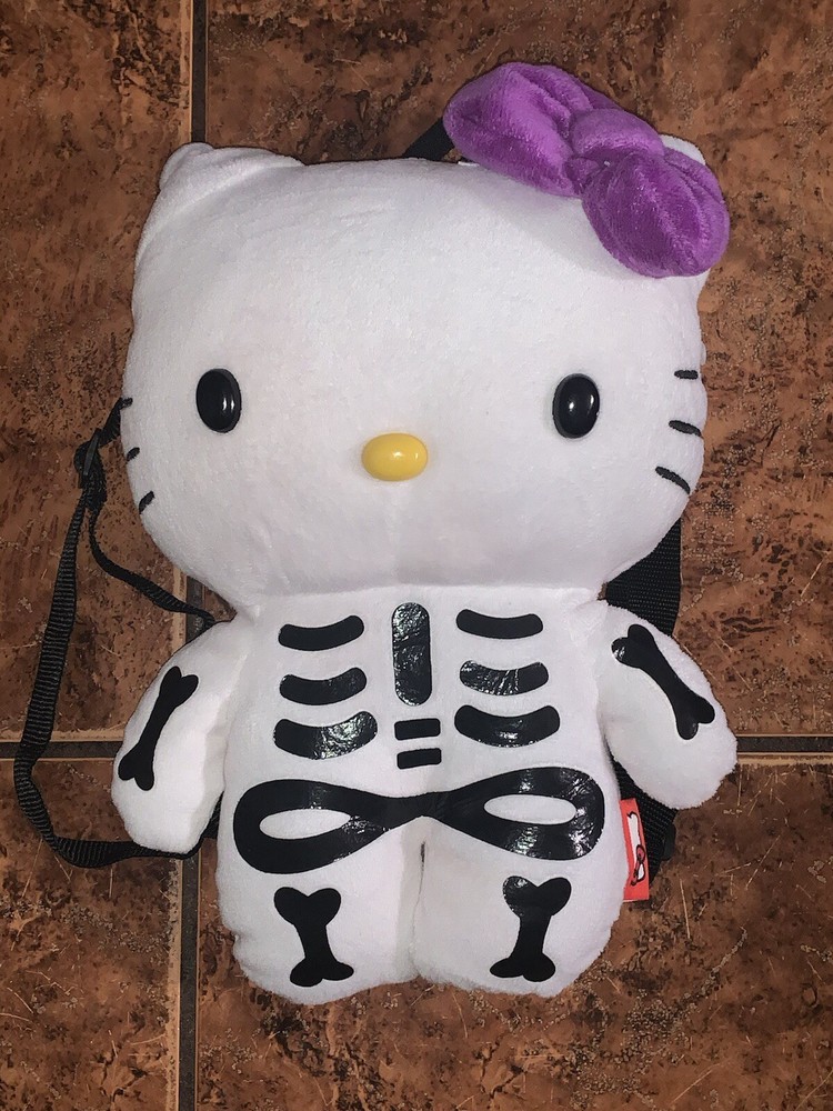 Hello Kitty Sanrio Skeleton Plush Backpack 2011 Edition