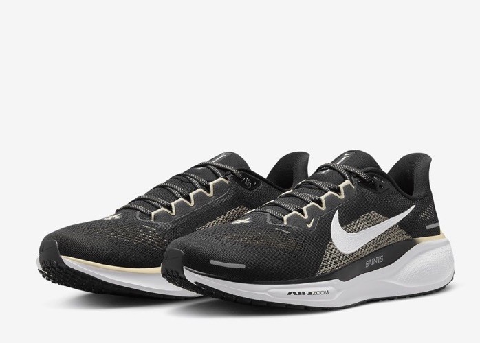 Nike Air Zoom Pegasus 41 NFL New Orleans Saints FZ5095-001 Mens Size 7
