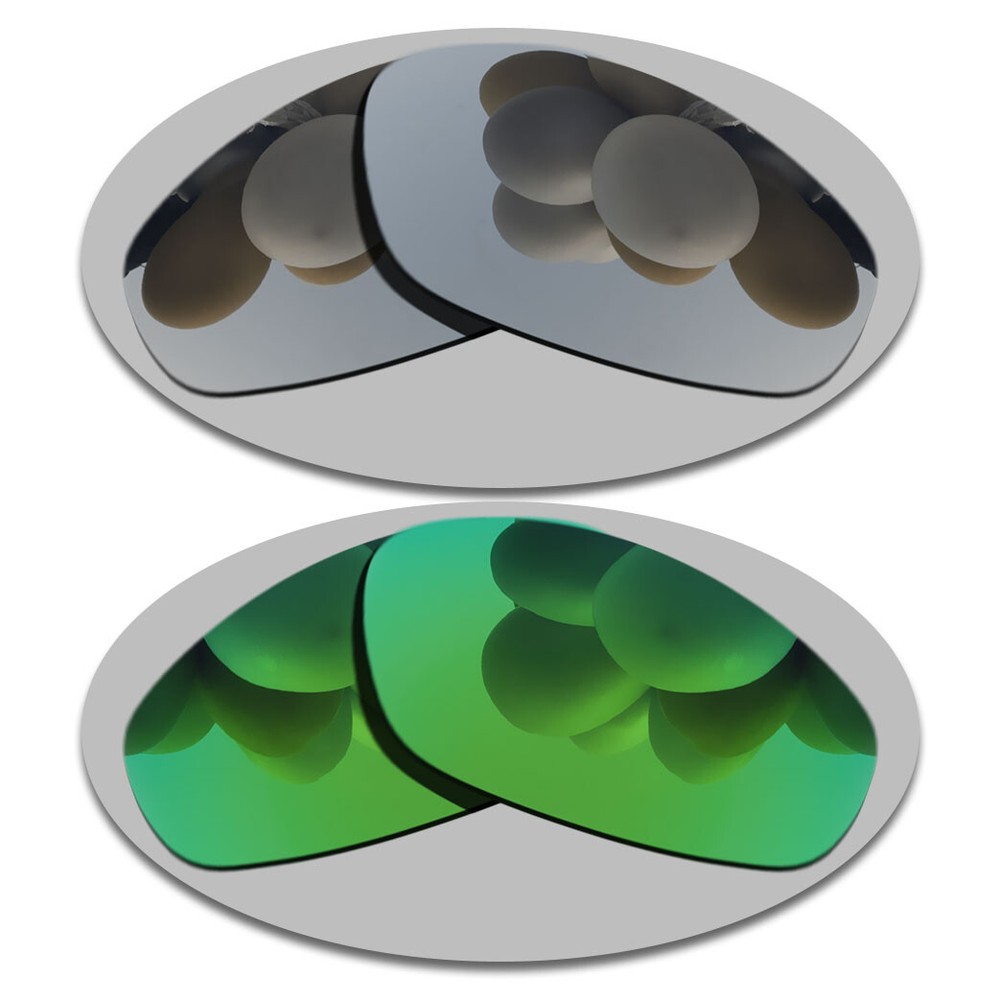US Silver&Green Anti-Scratch Replacement Lenses For-Oakley Whisker Polarized