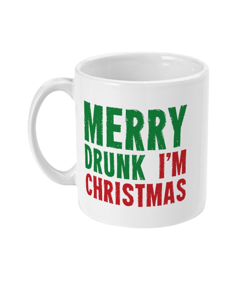 Funny Joke Merry Drunk I'm Christmas Mug Funny Christmas Mug Gift