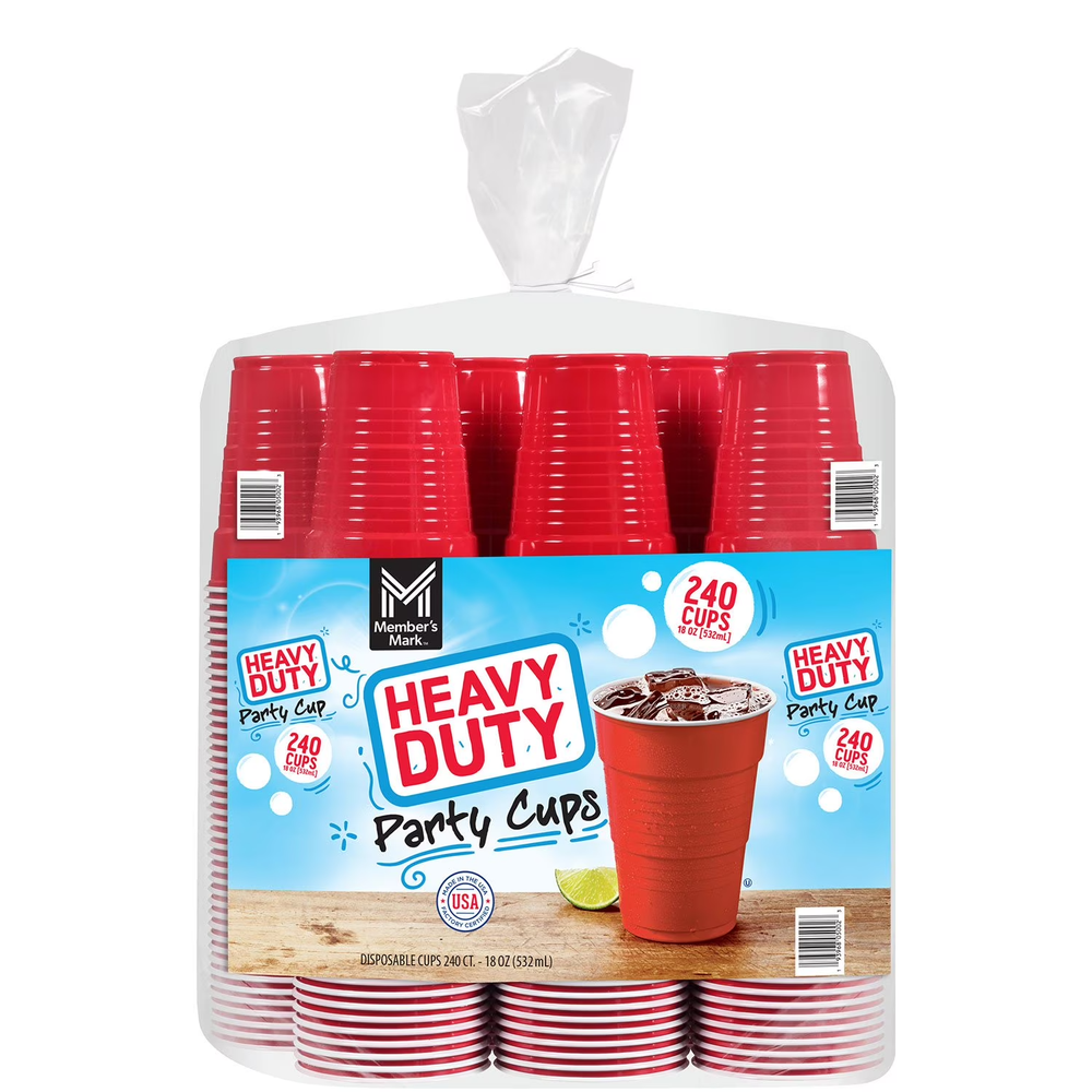 Member's Mark Heavy-Duty Red Cups (18 oz., 240 ct.) Great Price