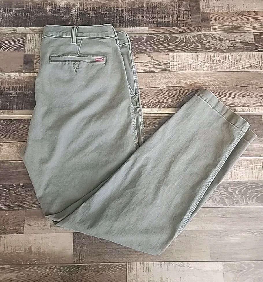 Levi's Pants Mens 38x32 Green XX Chino Khaki Standard Taper Fit
