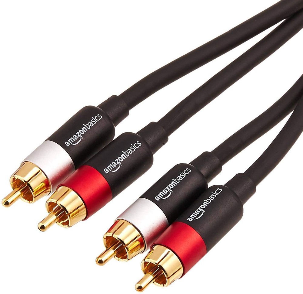 High-Quality RCA Audio Cable for Amplifiers & Subwoofers with Gold Plugs