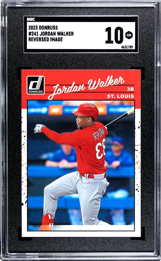 2023 Donruss #241 Jordan Walker Reversed Image SGC 10 GEM MINT