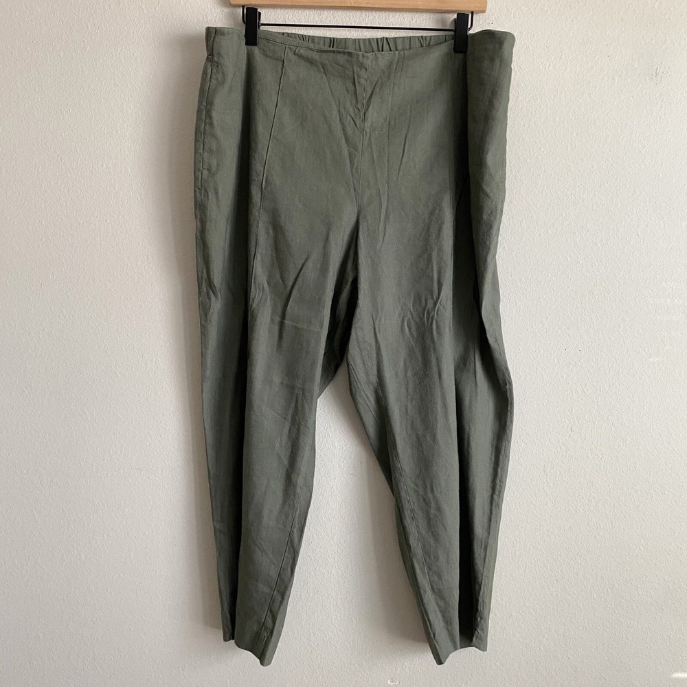 J. Jill women's Olive Green pants Large Cropped Size L