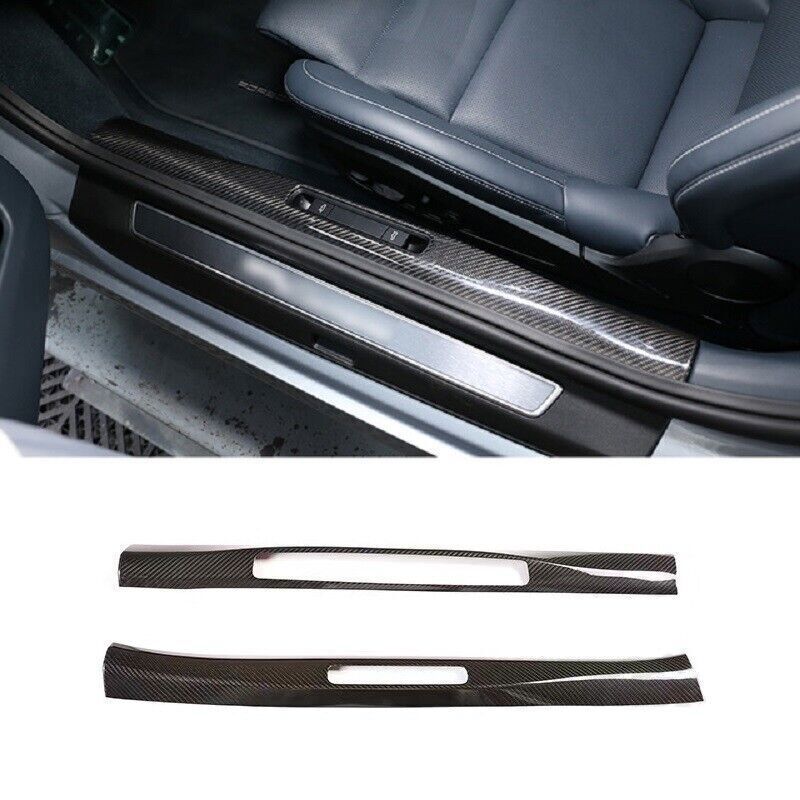Carbon Fiber Inner Door Sill Plate Scuff Cover Guard For Porsche 911 2019-2023