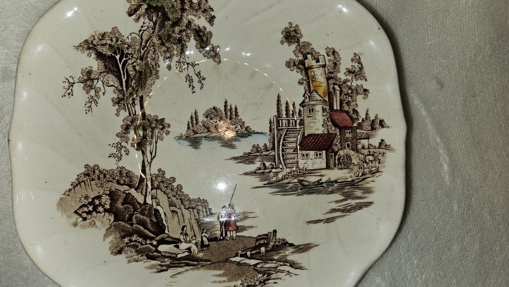 Vintage Johnson Brothers The Old Mill Vegetable Bowl, Made In England