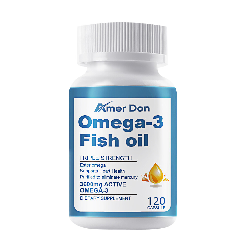 Ultra Pure Fish Oil Omega 3 EPA DHA Capsules for Brain & Heart Support