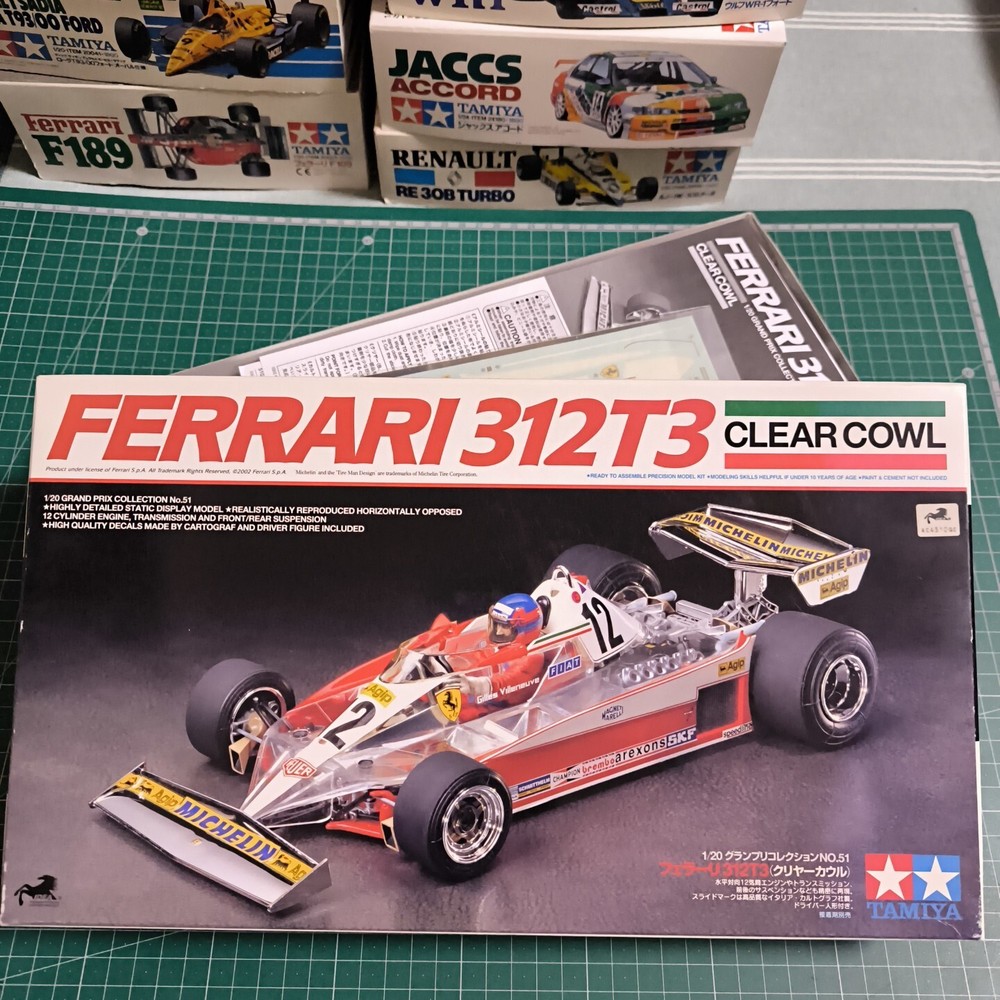 Tamiya 1/20 Ferrari 312T3 Clear Cowl Grand Prix Collection No.51