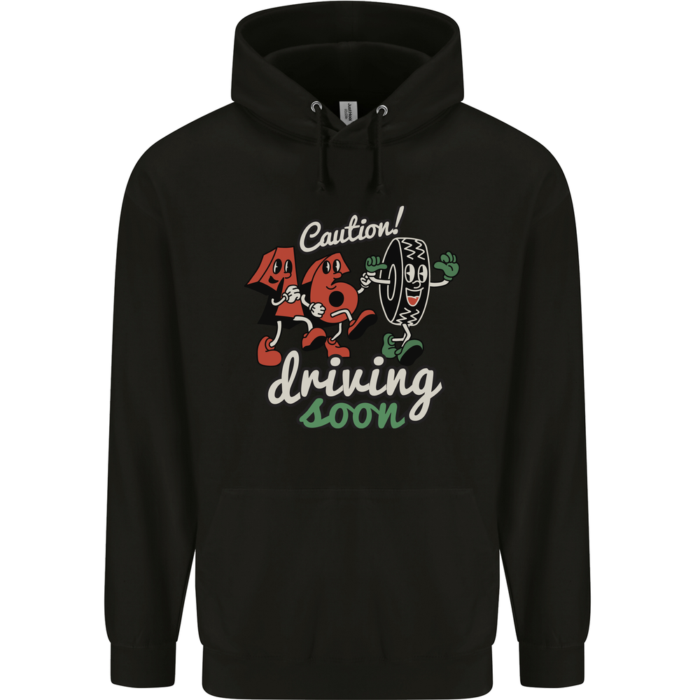 Driving Soon New Driver 16th Birthday Learner Mens 80% Cotton Hoodie