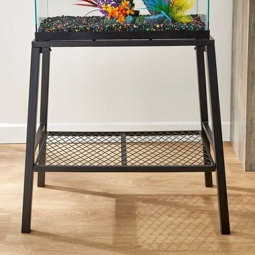 Steel Aquarium Fish Tank Stand Aqua Culture 10-20 Gallon Strong Durability，Black