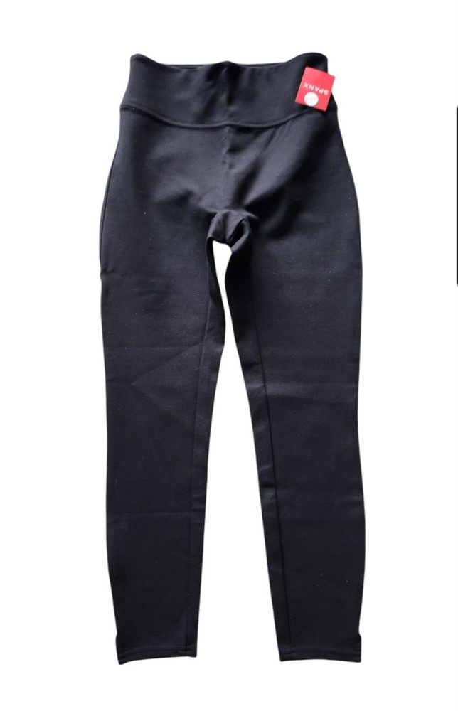 Spanx Ponte Ankle Slit Hem Leggings Pants Black XS Petite New 20262Q