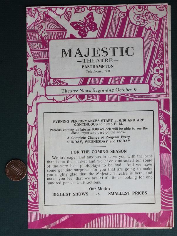1932 Easthampton Massachusetts Majestic theatre prog Jim Cagney Randolph Scott--