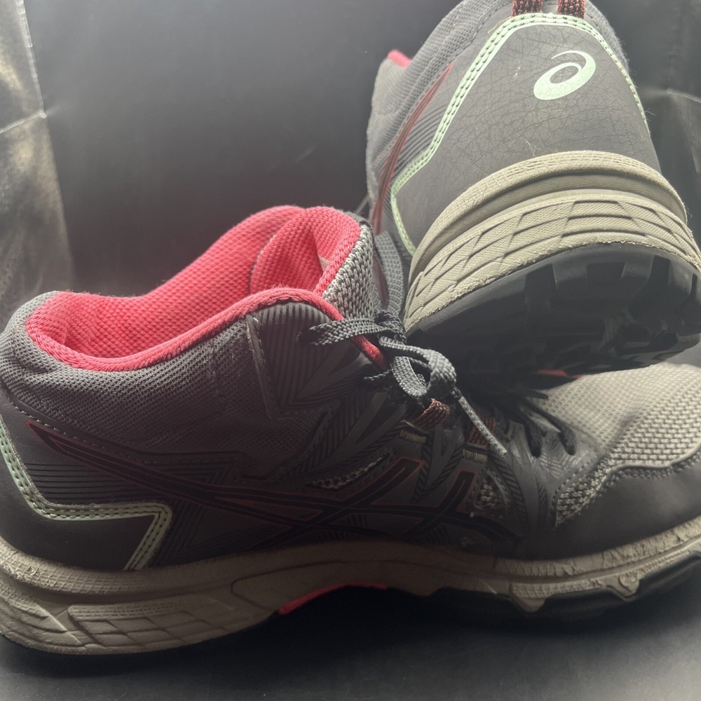 ASICS Womens Gel-Venture 8 Trail Running Shoes Carrier Grey Pink Size 10 Hiking